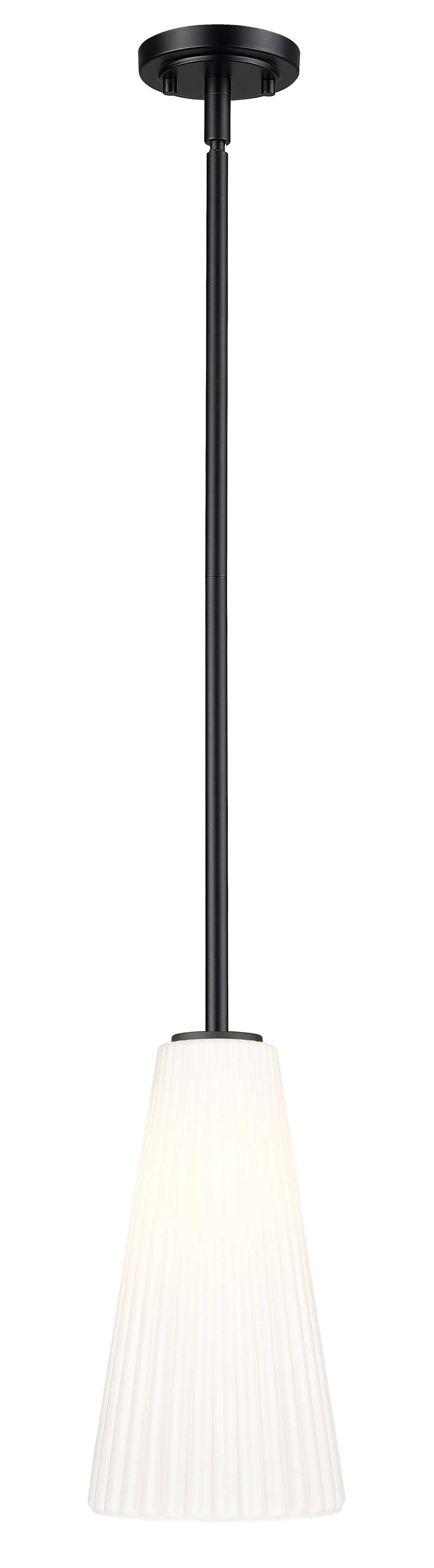 3043P7-ROD-MB - Farrell 1 Light 7" Pendant - Matte Black