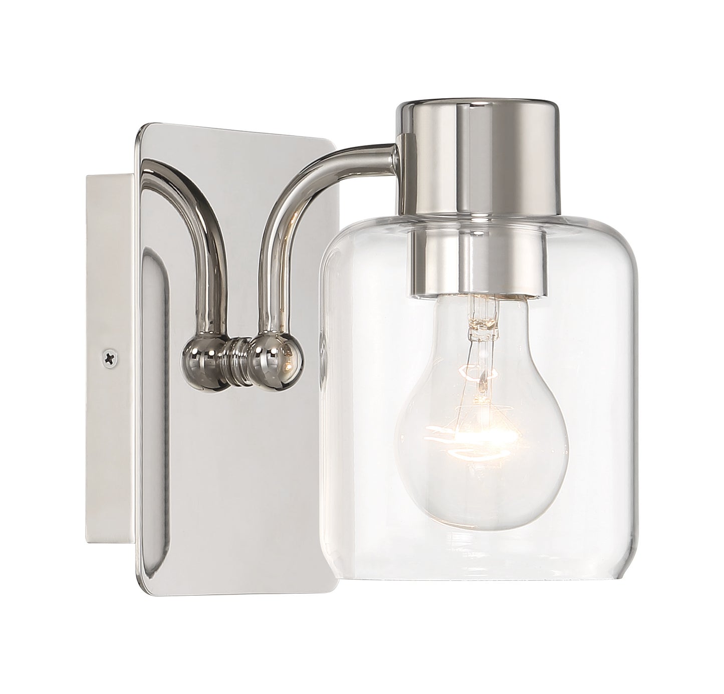 17705PLN1 - Rori 1 Light 6.5" High Wall Sconce - Polished Nickel