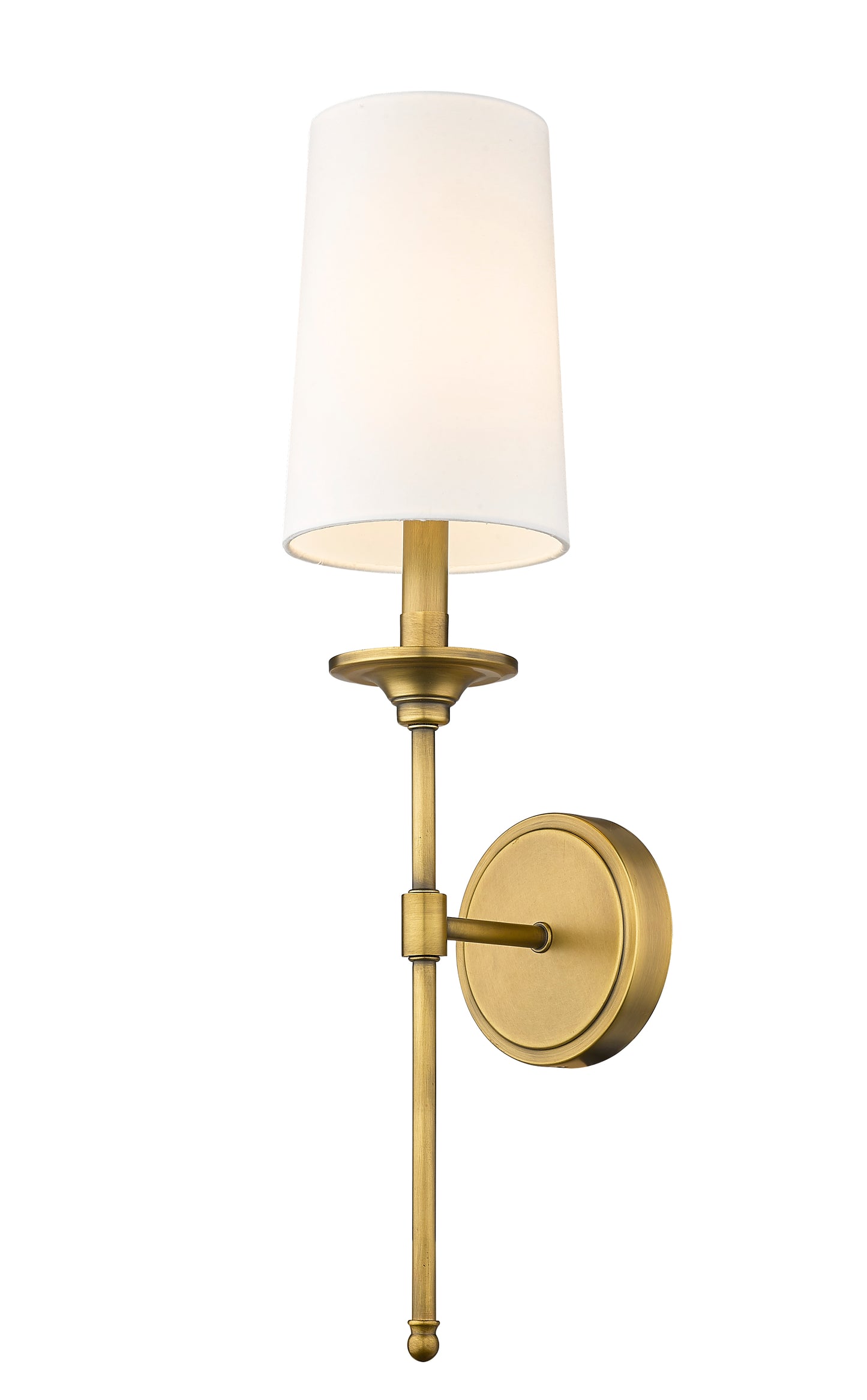 3033-1S-RB - Emily 1 Light Wall 24" Sconce - Rubbed Brass