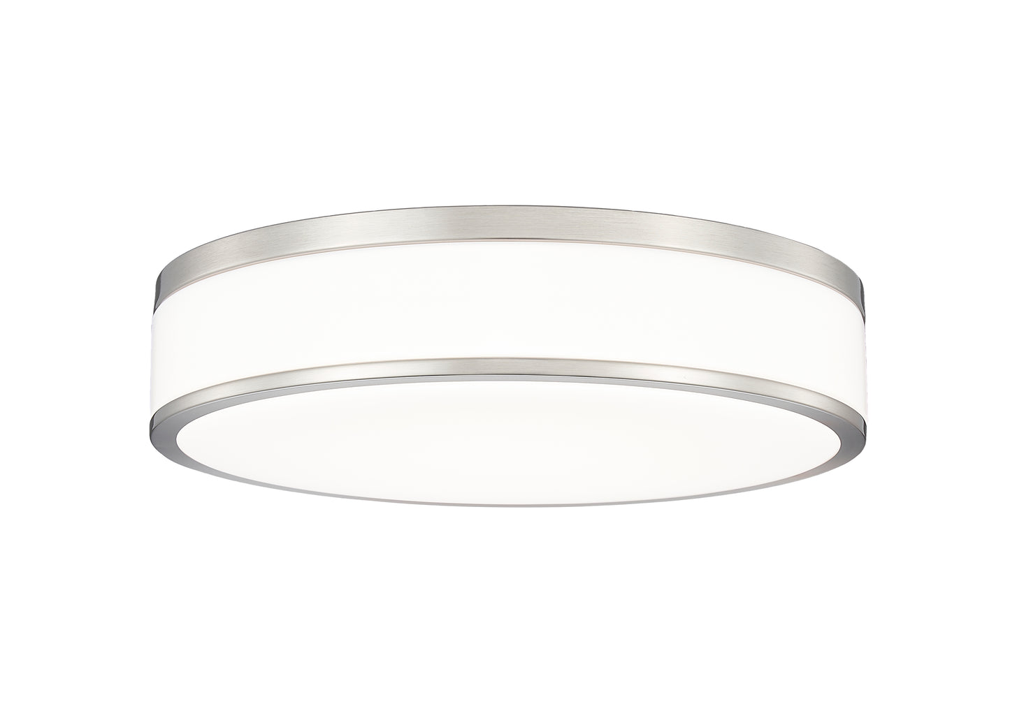1012F16-BN-LED - Ballord 1 Light Flush 16" Mount - Brushed Nickel