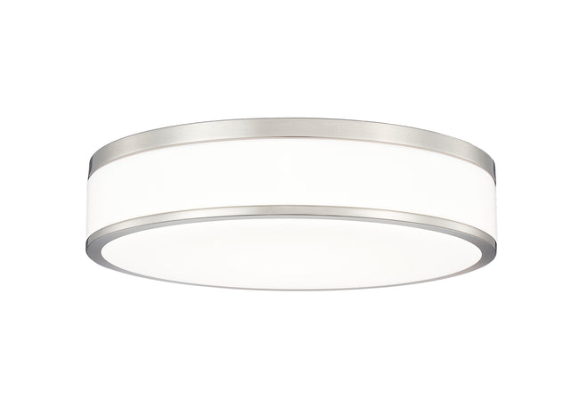 1012F16-BN-LED - Ballord 1 Light Flush 16" Mount - Brushed Nickel
