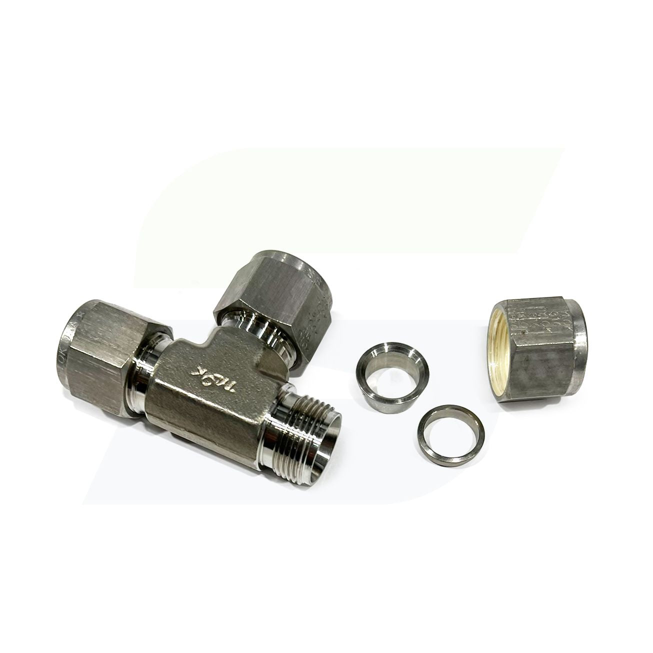 SS-8-DTTT-8 - Stainless 1/2" CBC Tube x 1/2" CBC Tube x 1/2" CBC Tube Union Tee