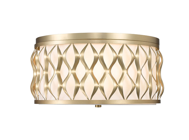 1948F16-MGLD - Harden 4 Light Flush 16" mount - Modern Gold
