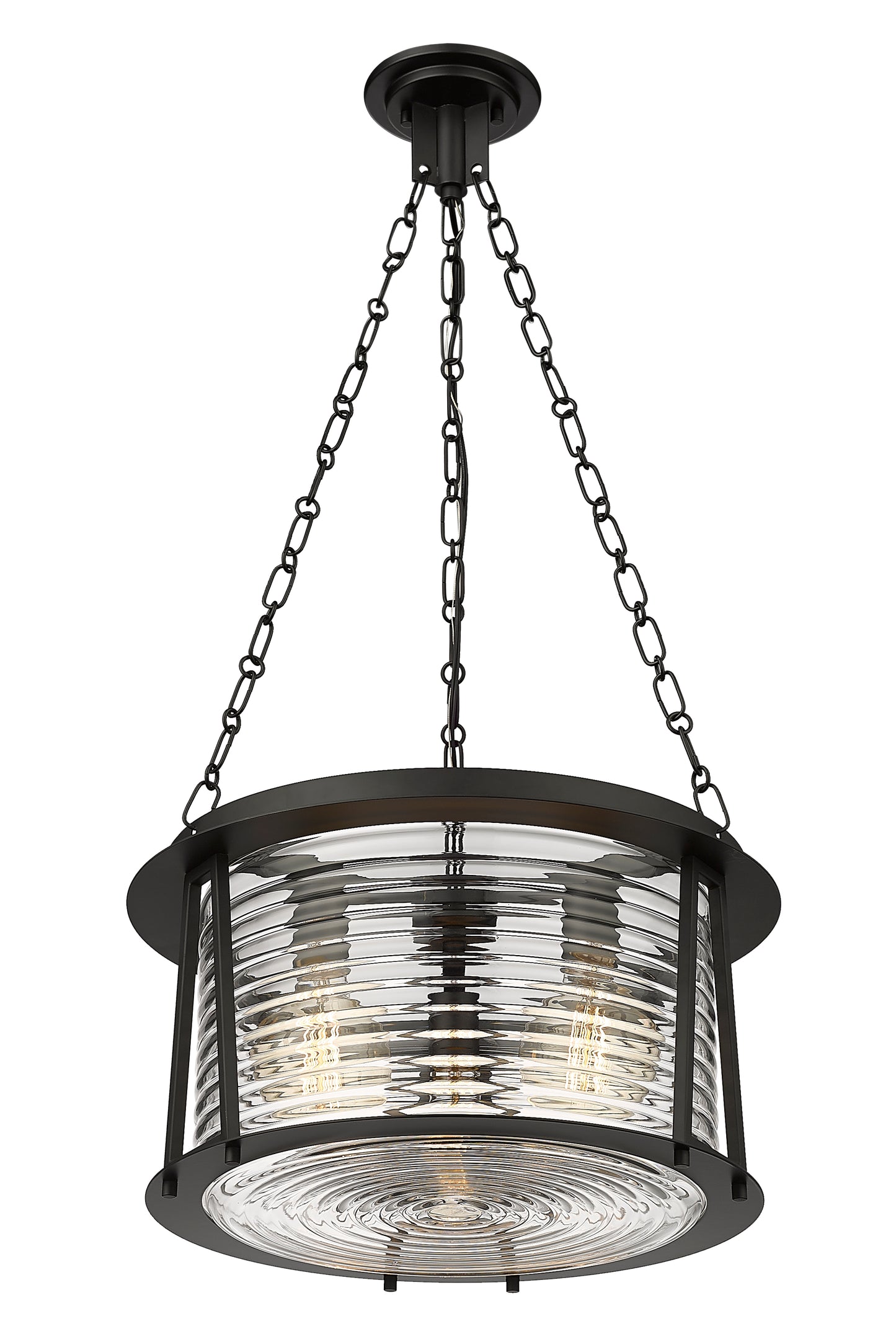 7503P18-MB - Cape Harbor 3 Light 18" Pendant - Matte Black