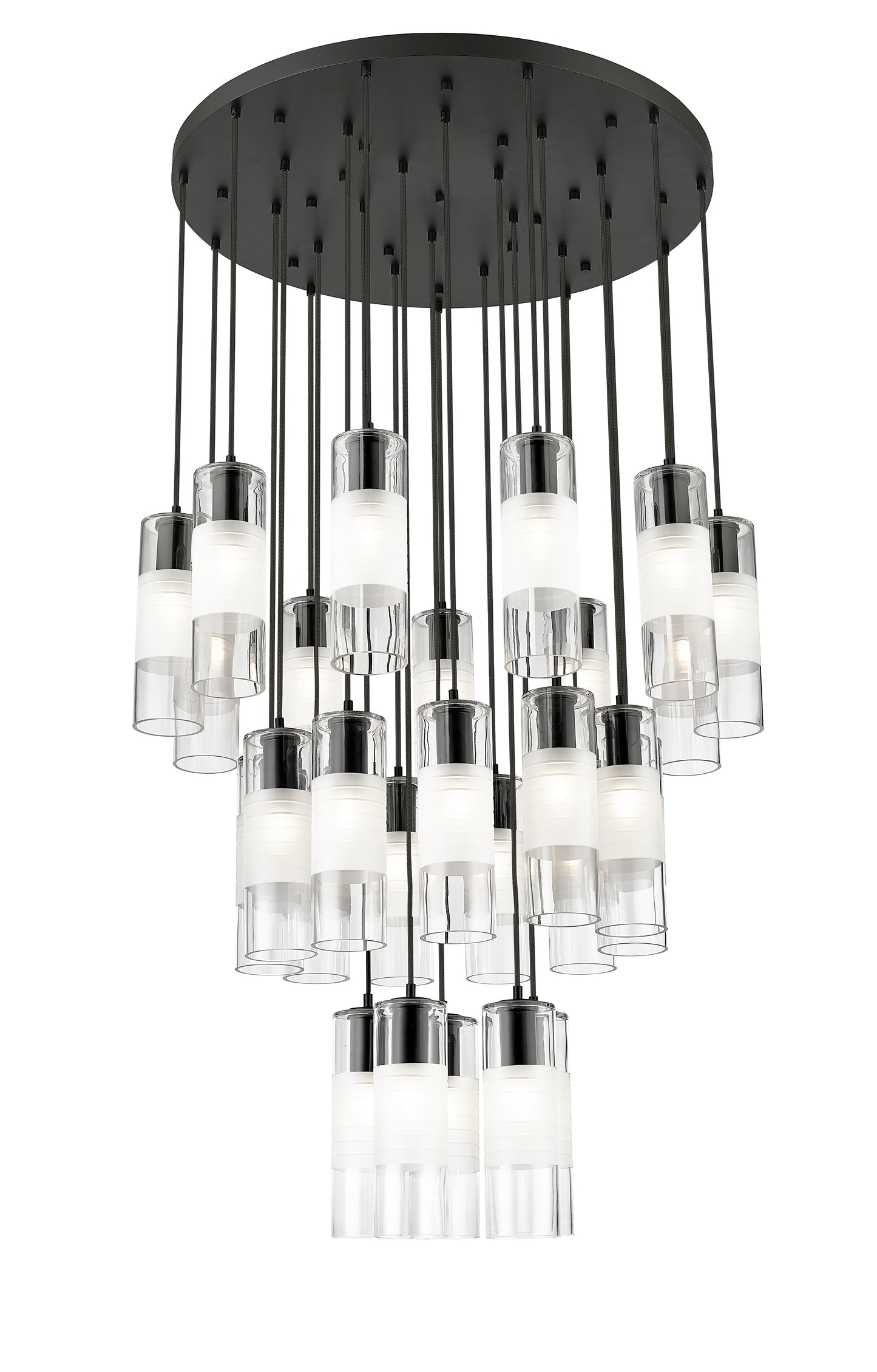 824P-27R-MB - Alton 27 Light 36" Chandelier - Matte Black