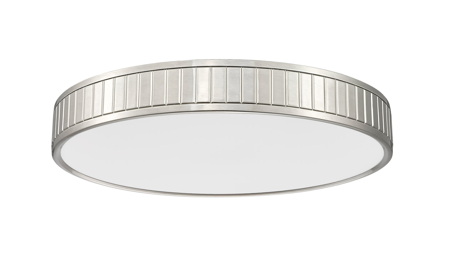1005F20-BN-LED - Madison 1 Light Flush 20" Mount - Brushed Nickel