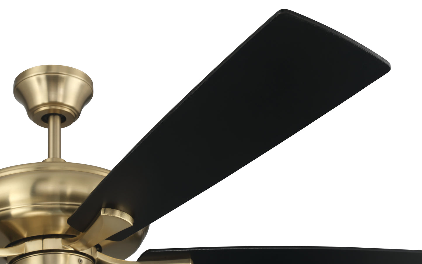 ECF104SB5-BWNFB - Eos Clear 4 Light 52" 5 Blade Ceiling Fan with Light Kit - Satin Brass