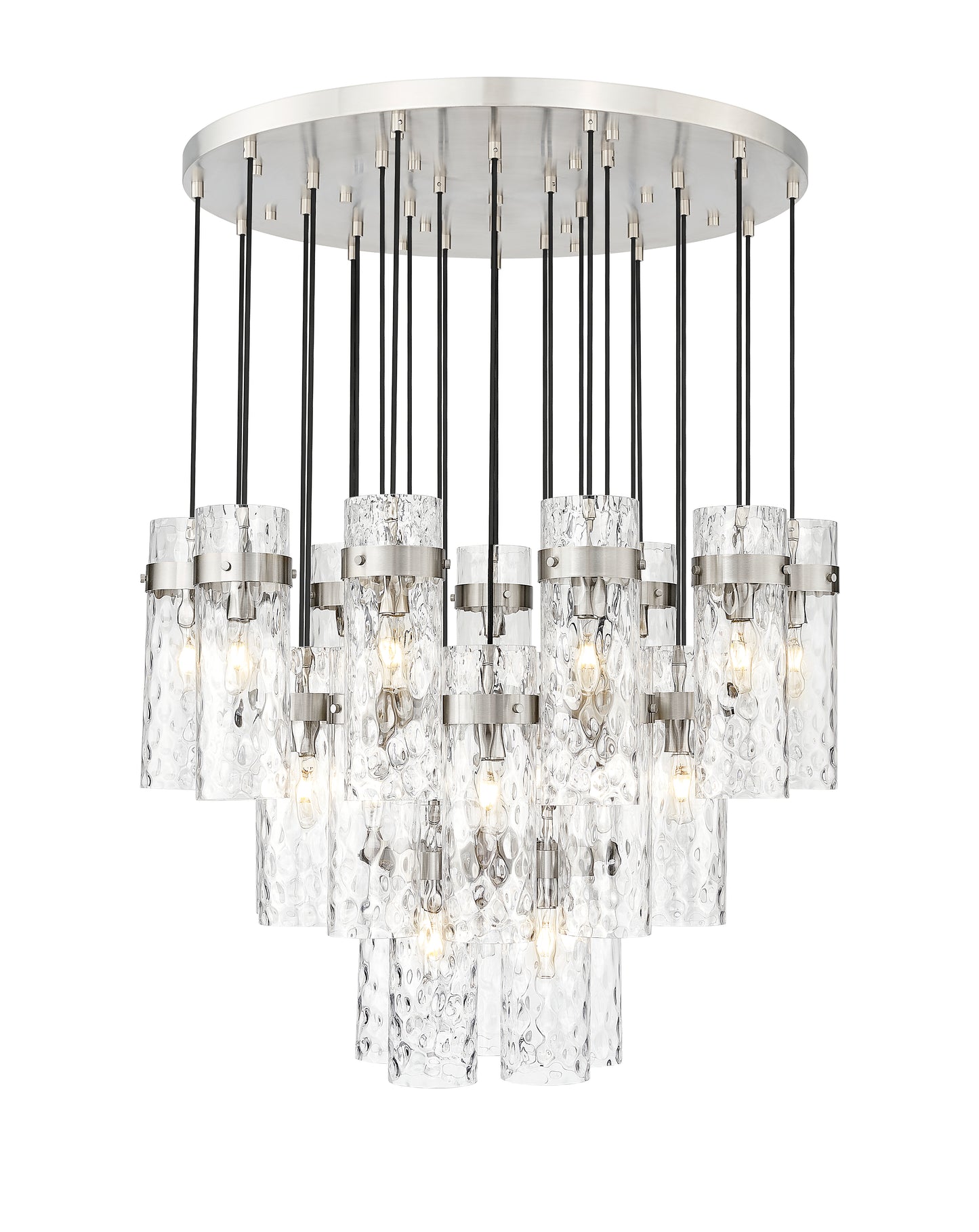 7002P5-27R-BN - Fontaine 27 Light 40" Chandelier - Brushed Nickel