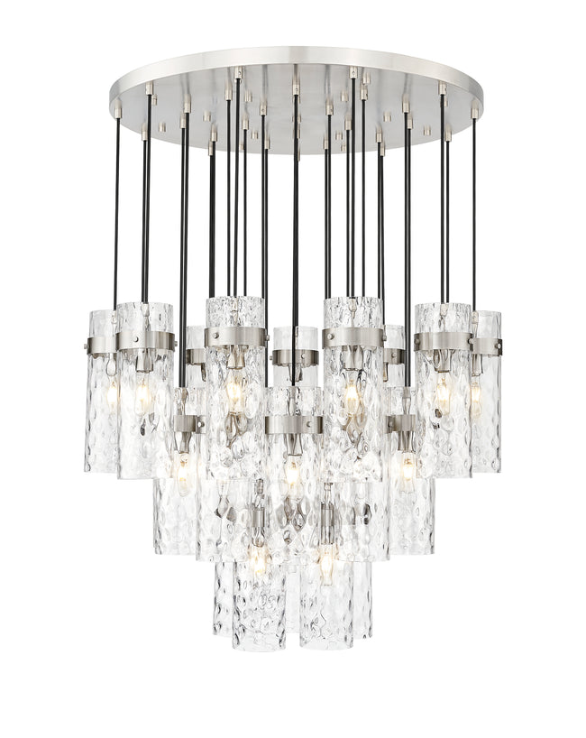 7002P5-27R-BN - Fontaine 27 Light 40" Chandelier - Brushed Nickel