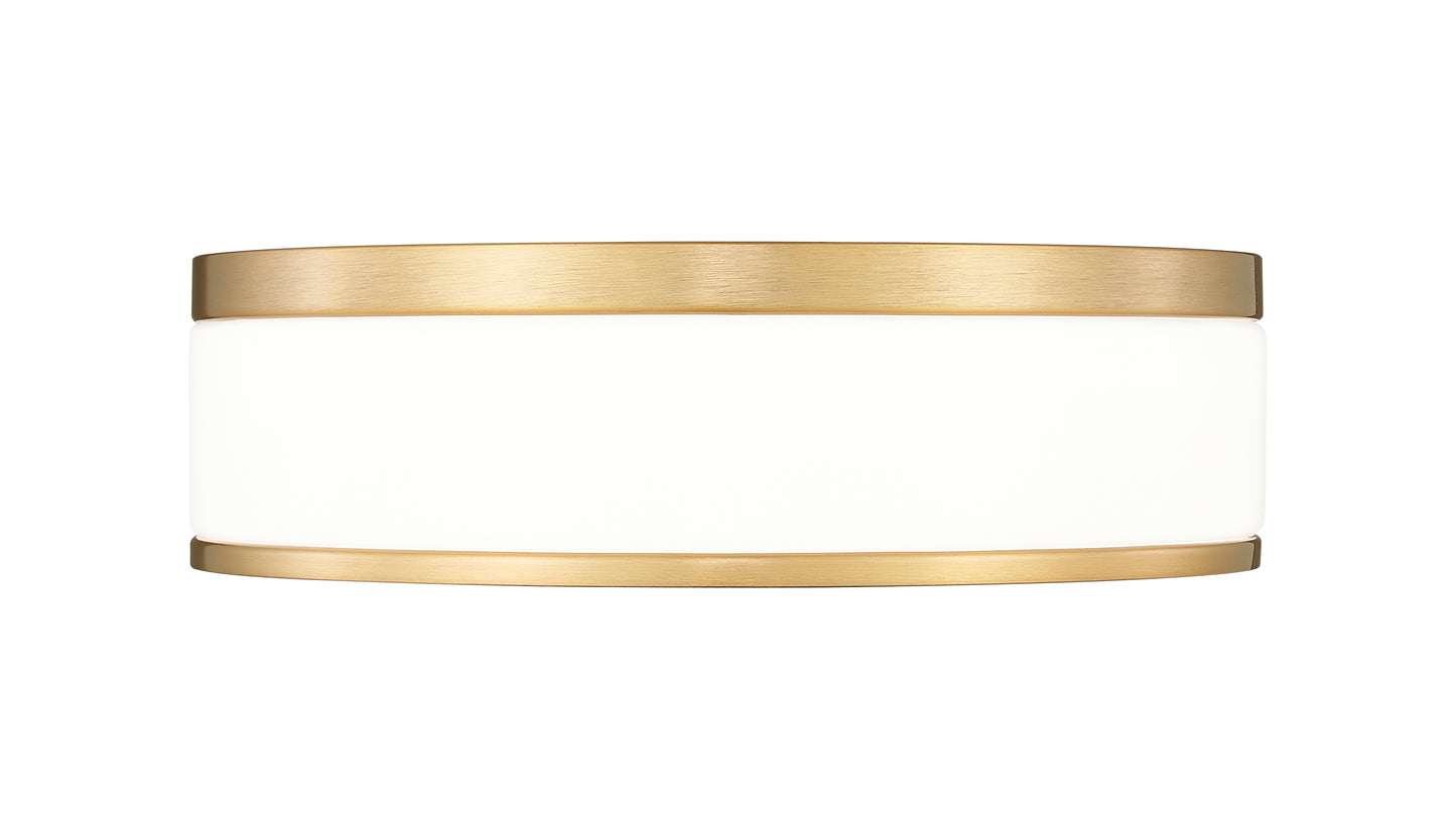 1012F12-MGLD-LED - Ballord 1 Light Flush 12" Mount - Modern Gold
