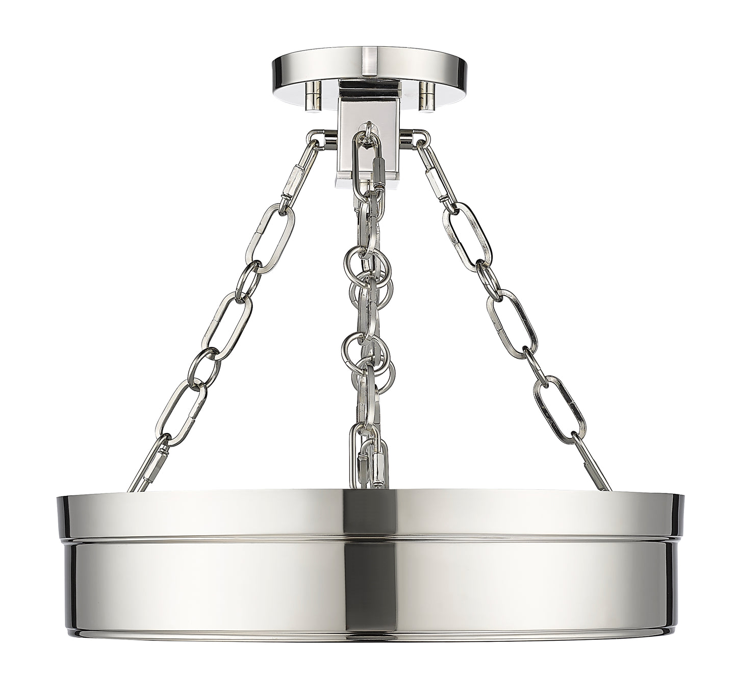 1944SF15-PN-LED - Anders 1 Light Semi Flush 15" Mount - Polished Nickel