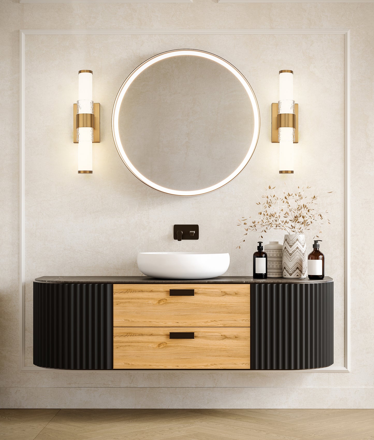 1015-18W-MGLD-LED - Egon 1 Light 18" Vanity - Modern Gold
