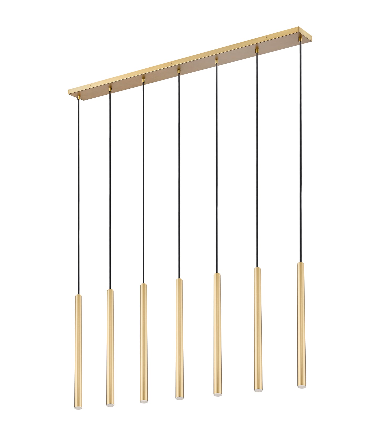 919MP24-7L-MGLD-LED - Forest 7 Light Linear 54" Chandelier - Modern Gold