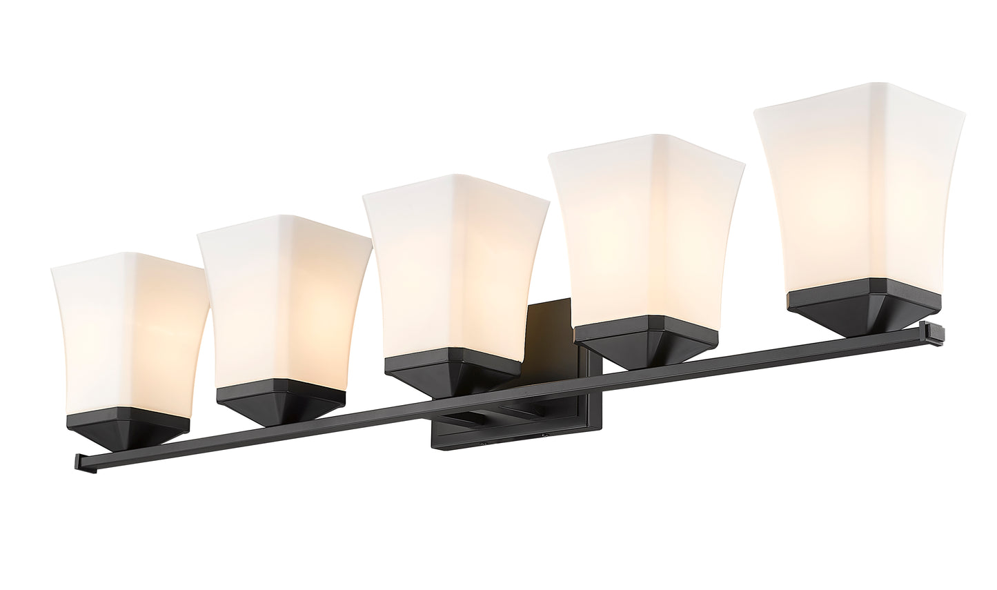 1939-5V-MB - Darcy 5 Light 38" Vanity - Matte Black