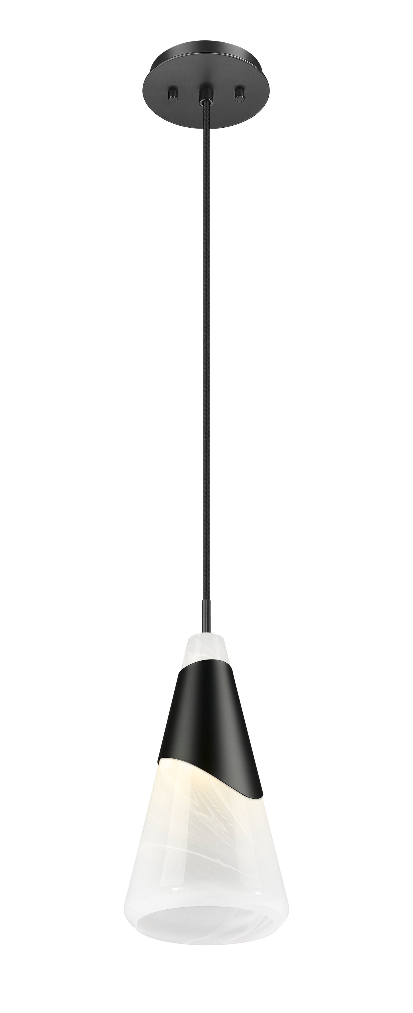 828P7-MB - Aimie 1 Light 7" Pendant - Matte Black