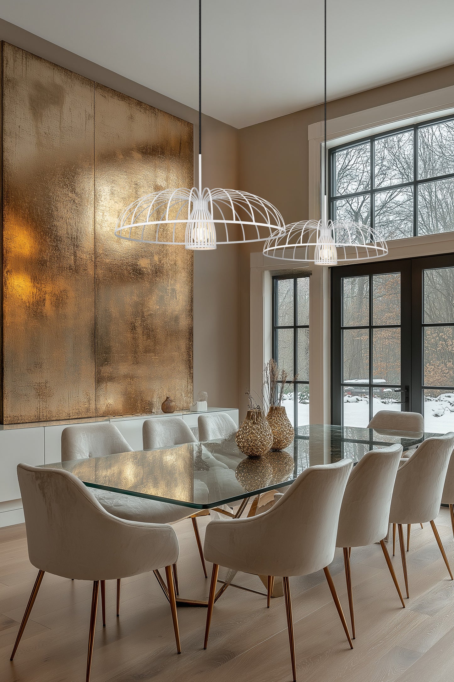 623P24-TXWH - Valencia 1 Light 24" Pendant - Texture White