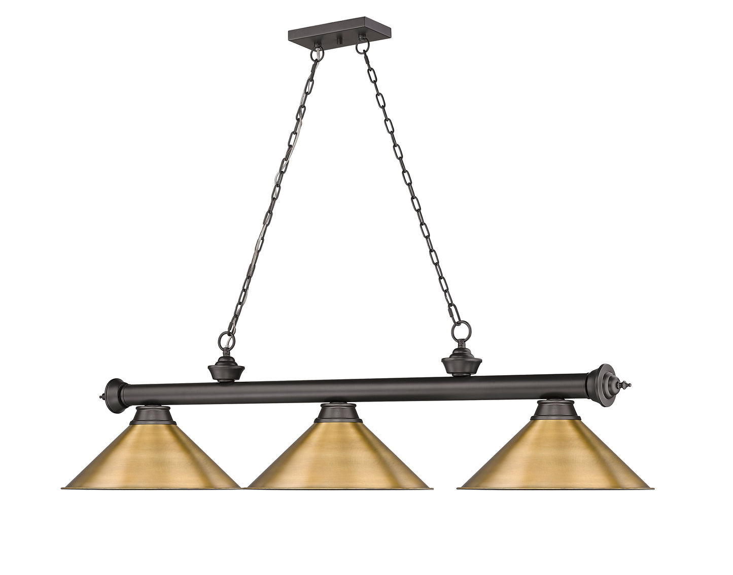 2306-3BRZ-RB15 - Cordon 3 Light 57" Billiard - Bronze