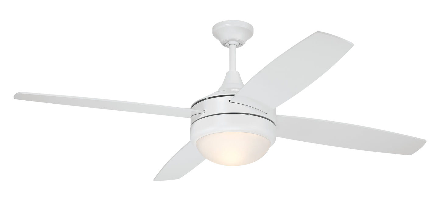 PHZ52W4 - Phaze II 4- Blade 52" 4 Blade Ceiling Fan with Light Kit - White