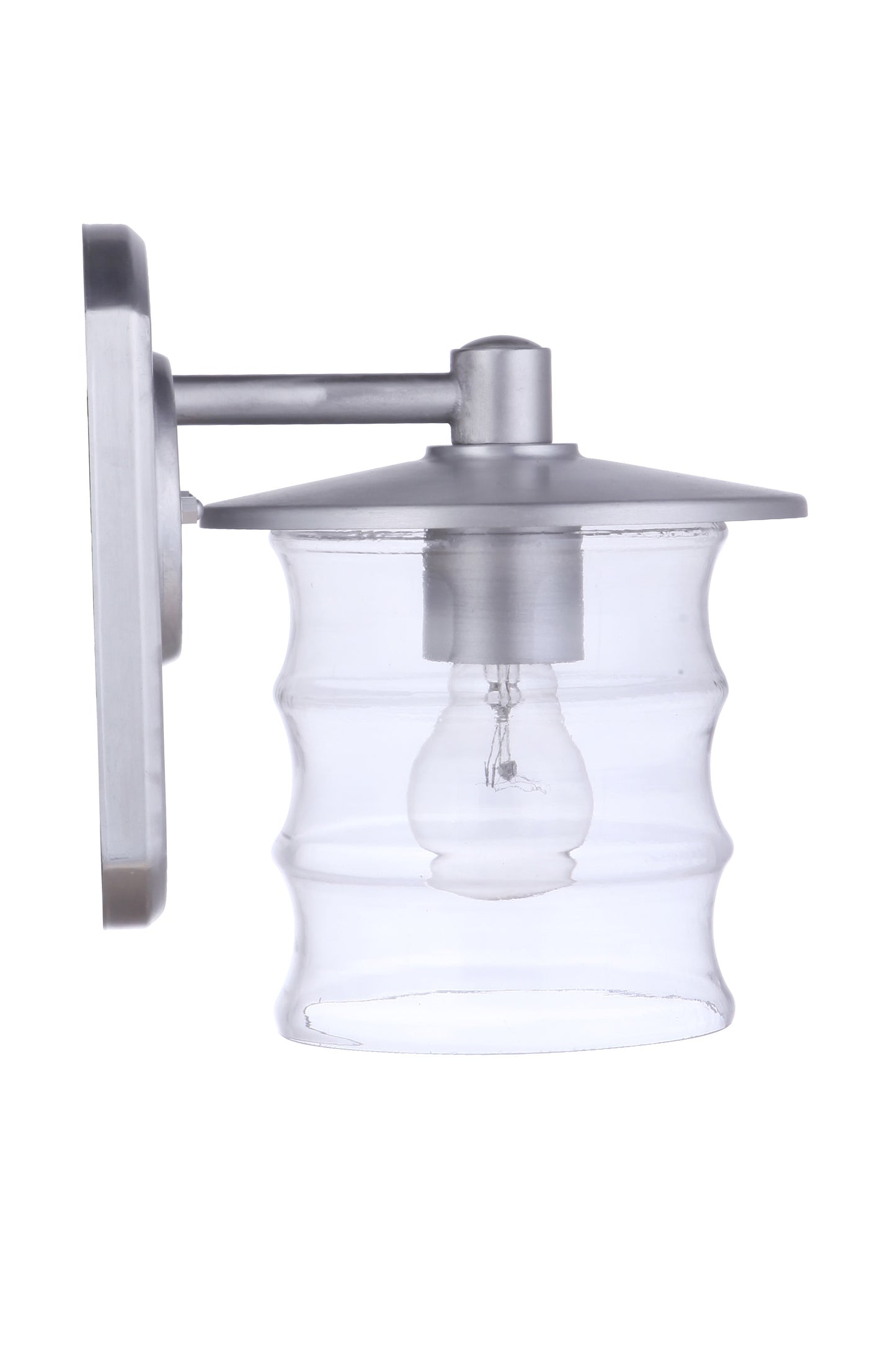 ZA3604-SA - Canon 1 Light 9.88" High Outdoor Wall Lantern - Satin Aluminum