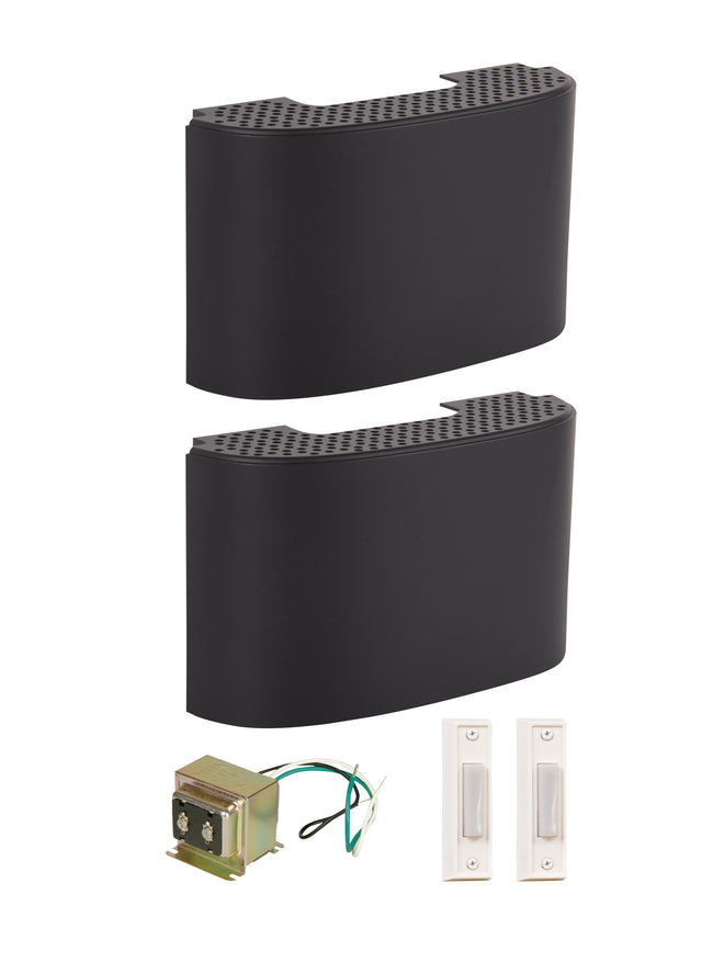 CK2002-FB - Builder Chime 8.25" High 2 Chime kit - Flat Black
