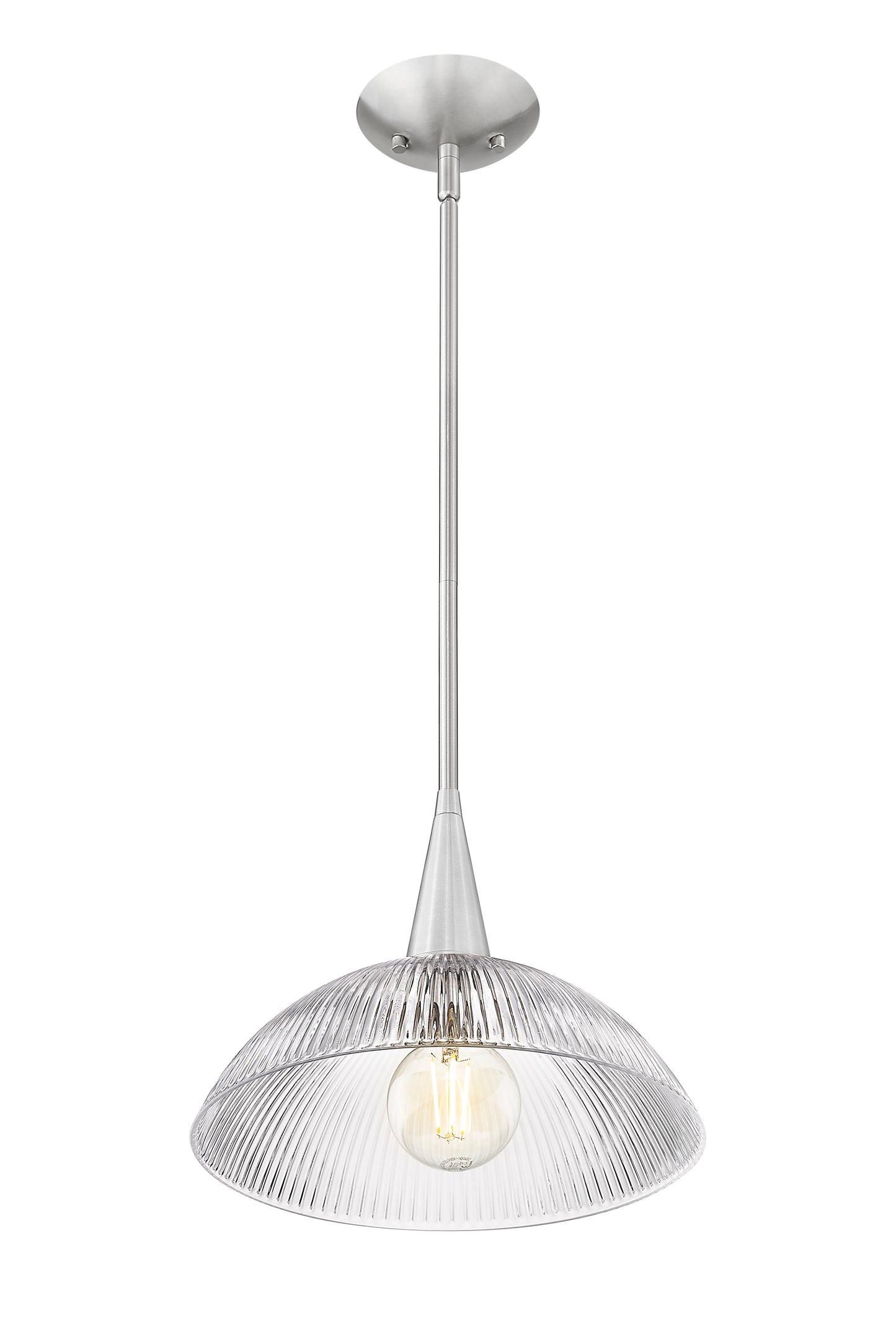 3051P12-BN - Lunelle 1 Light 12" Pendant - Brushed Nickel