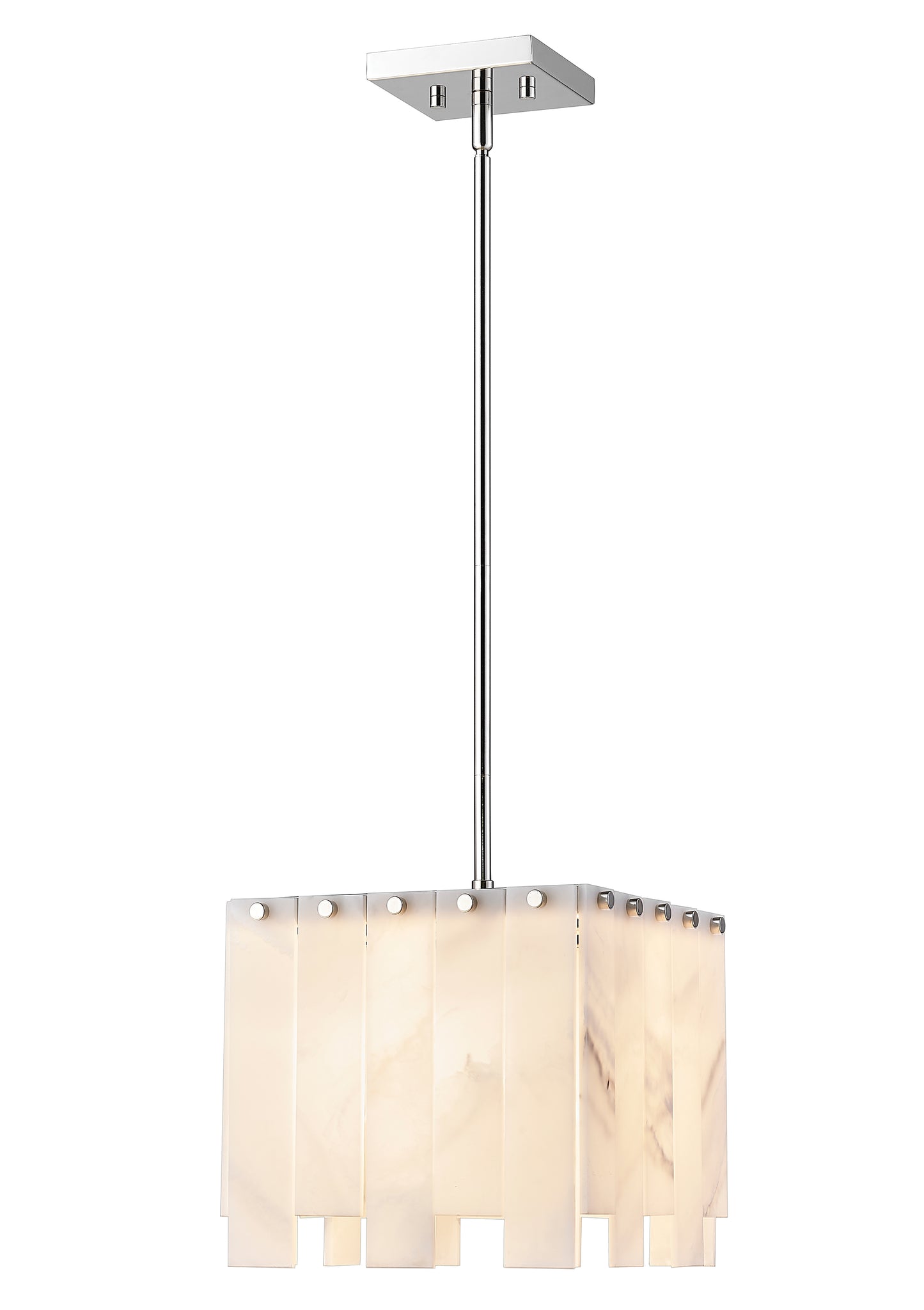 345P12-PN - Viviana 1 Light 12" Pendant - Polished Nickel