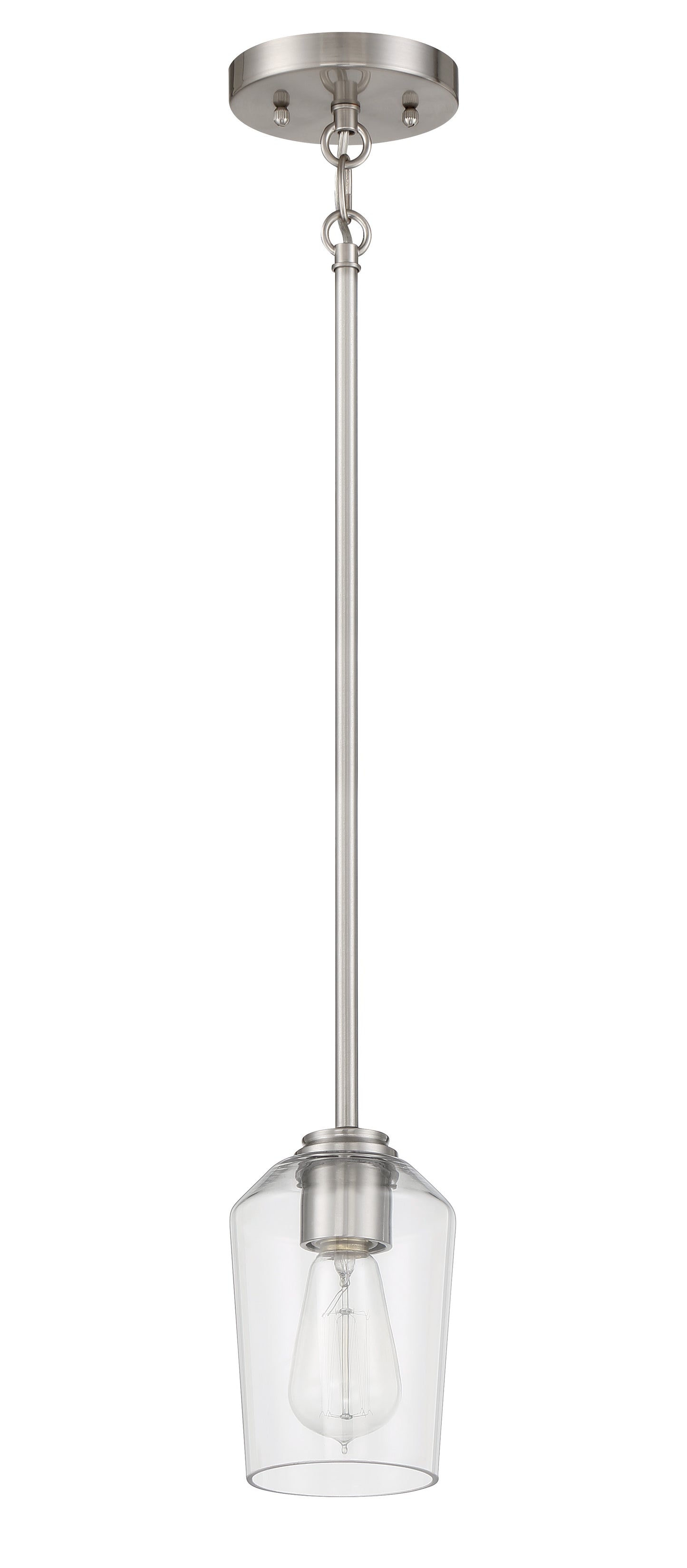 56191-BNK - Shayna 1 Light 5.13" Wide Mini Pendant - Brushed Nickel