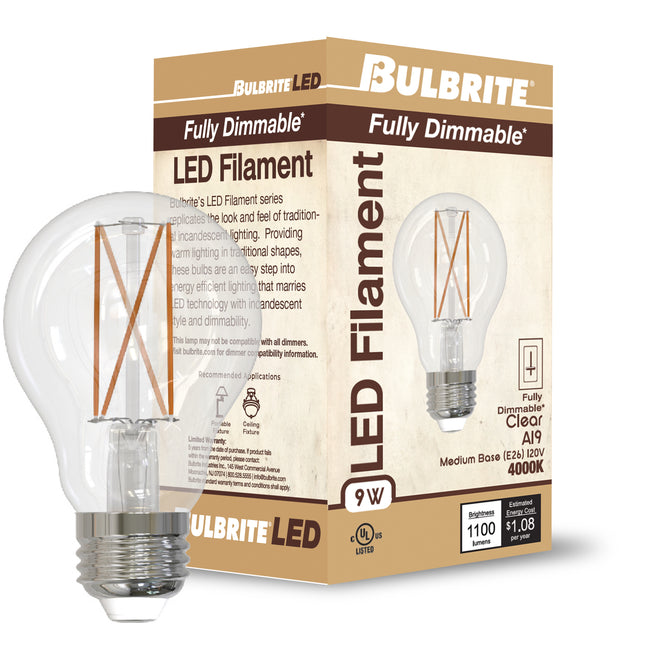 776926 - Dimmable A19 LED Light Bulb - 9 Watt - 4000K - 4 Pack