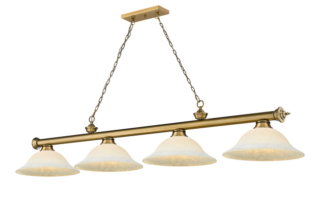 2306-4RB-WM16 - Cordon 4 Light 82" Billiard - Rubbed Brass