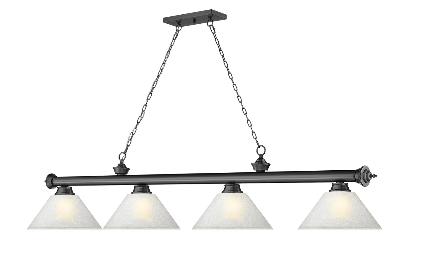 2306-4BP-AWL14 - Cordon 4 Light 81" Billiard - Bronze Plate