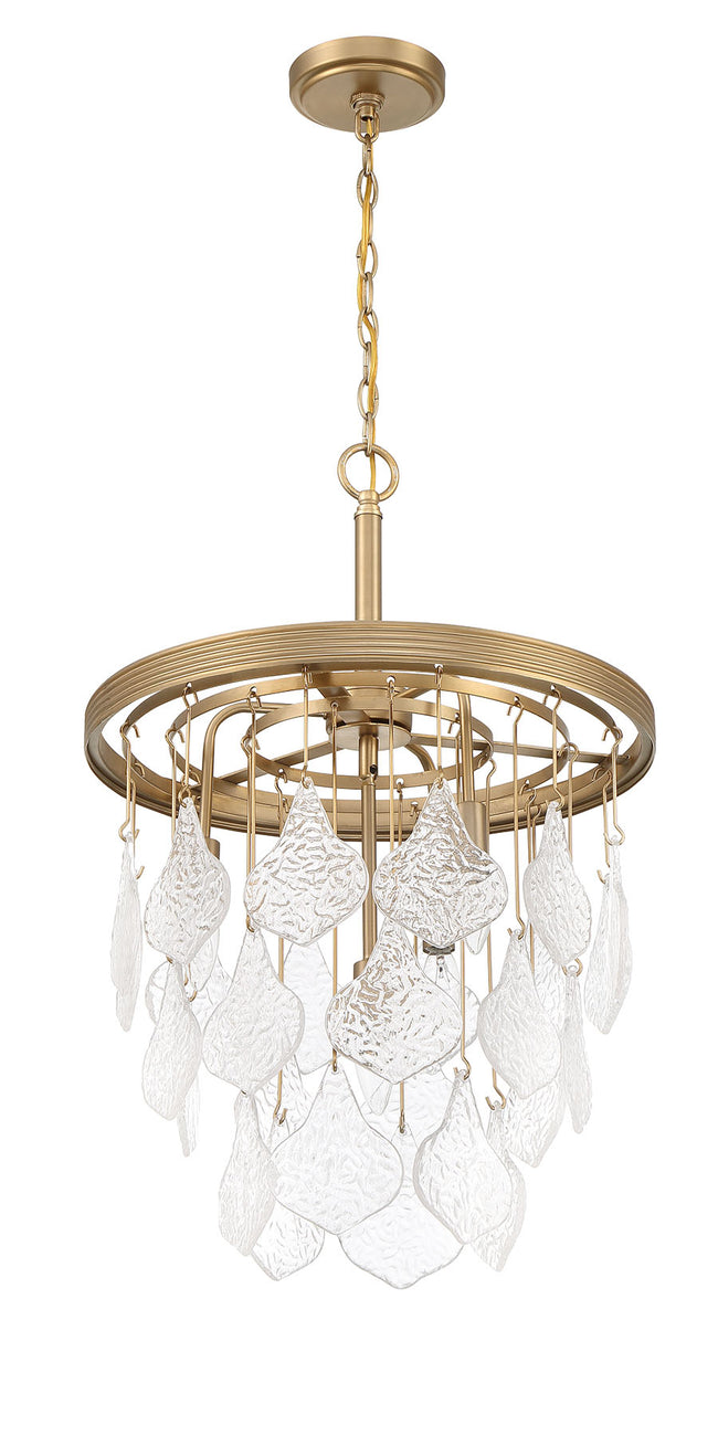 P980SB4 - Vesi 4 Light 18" Wide Pendant - Satin Brass