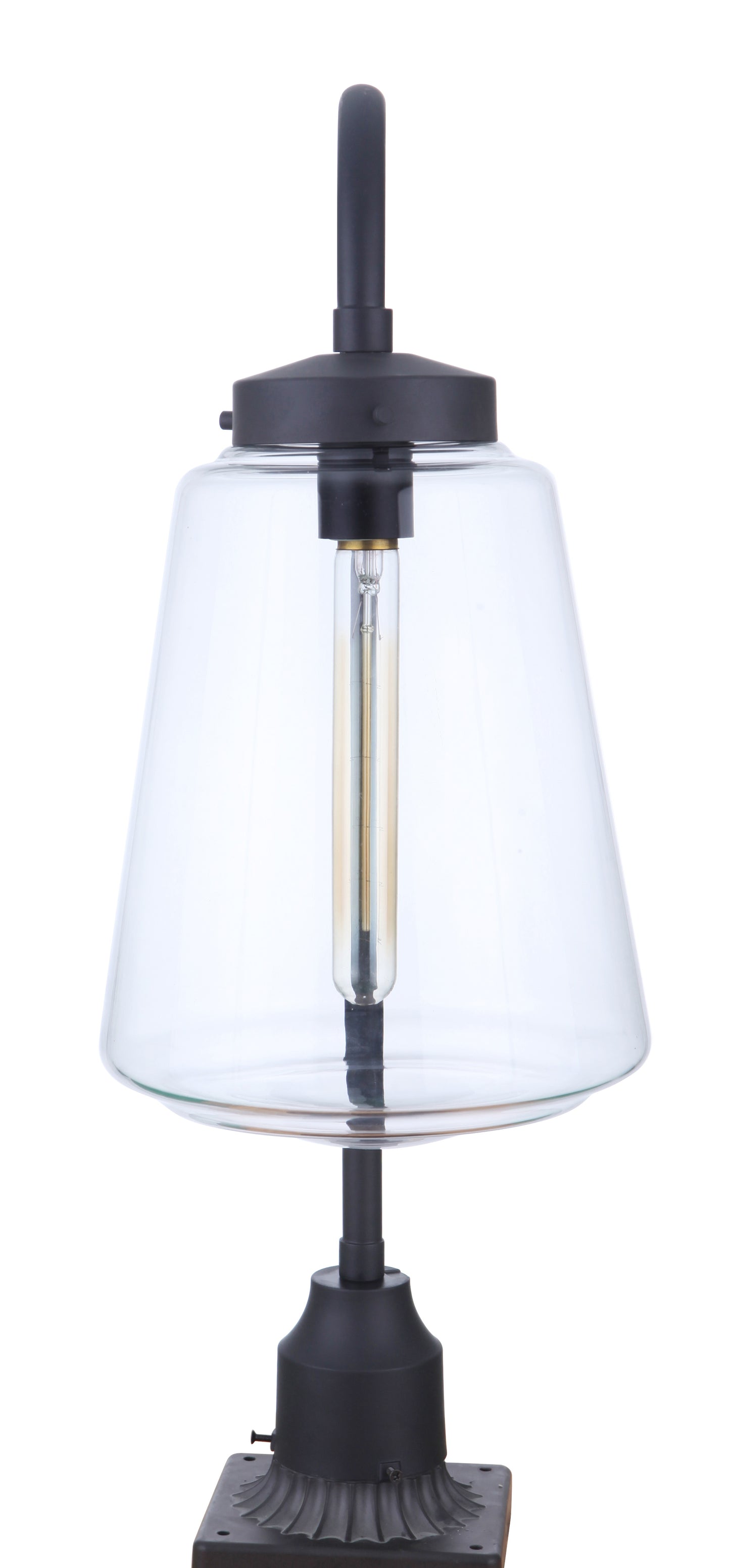 ZA3825-MN - Laclede 1 Light 25" High Post Mount - Midnight