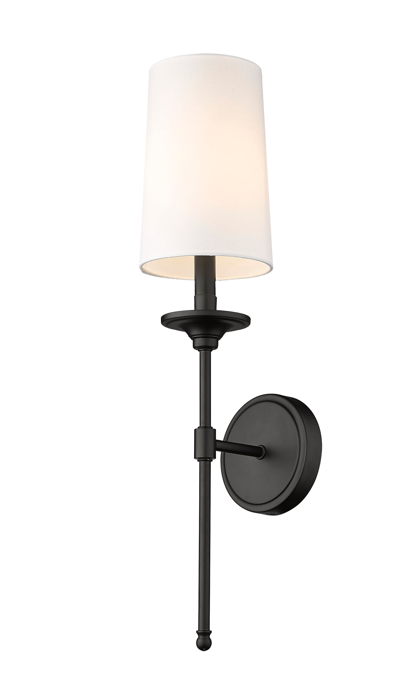 3033-1S-MB - Emily 1 Light Wall 24" Sconce - Matte Black