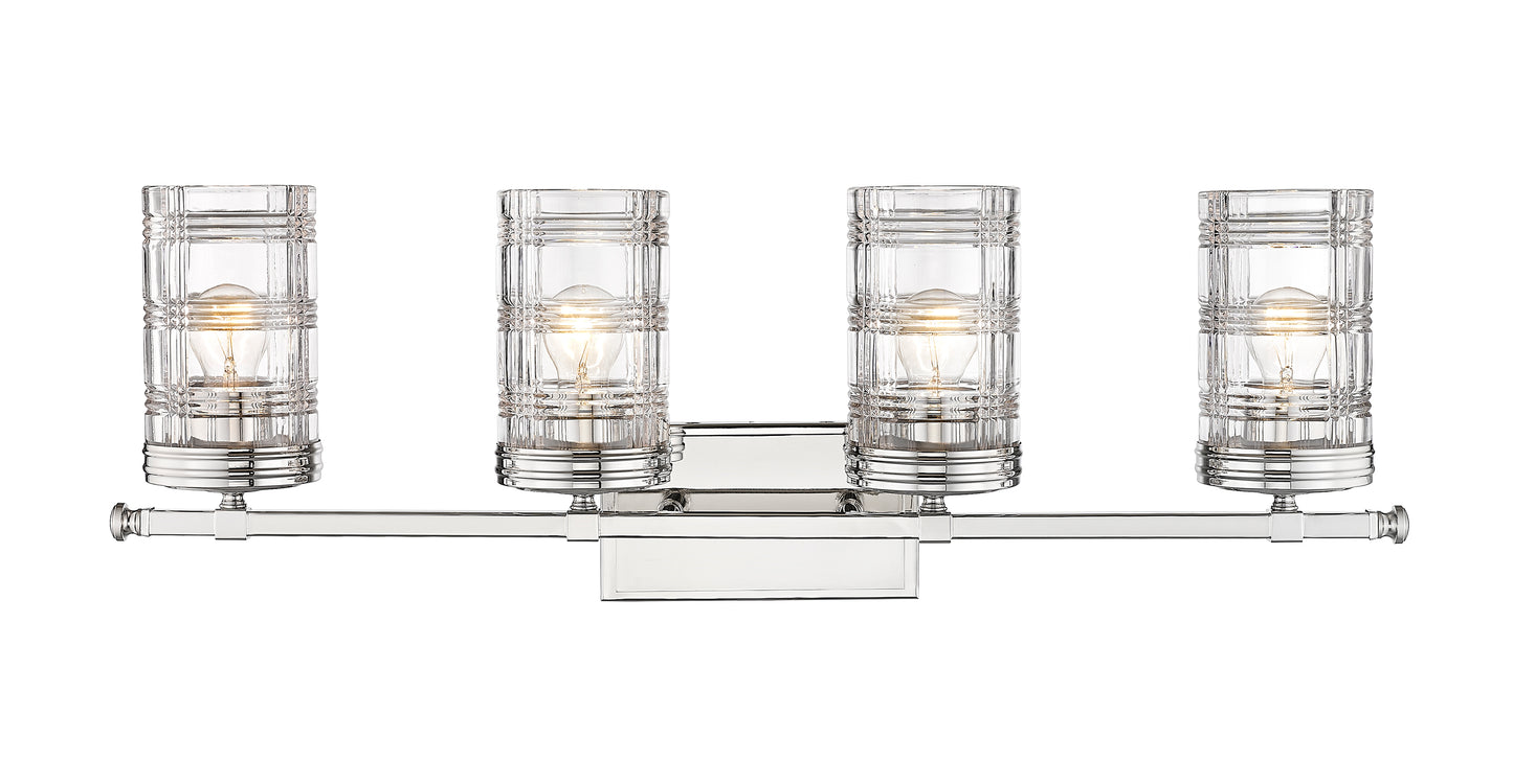 344-4V-PN - Archer 4 Light 33" Vanity - Polished Nickel