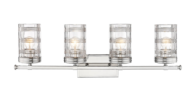 344-4V-PN - Archer 4 Light 33" Vanity - Polished Nickel