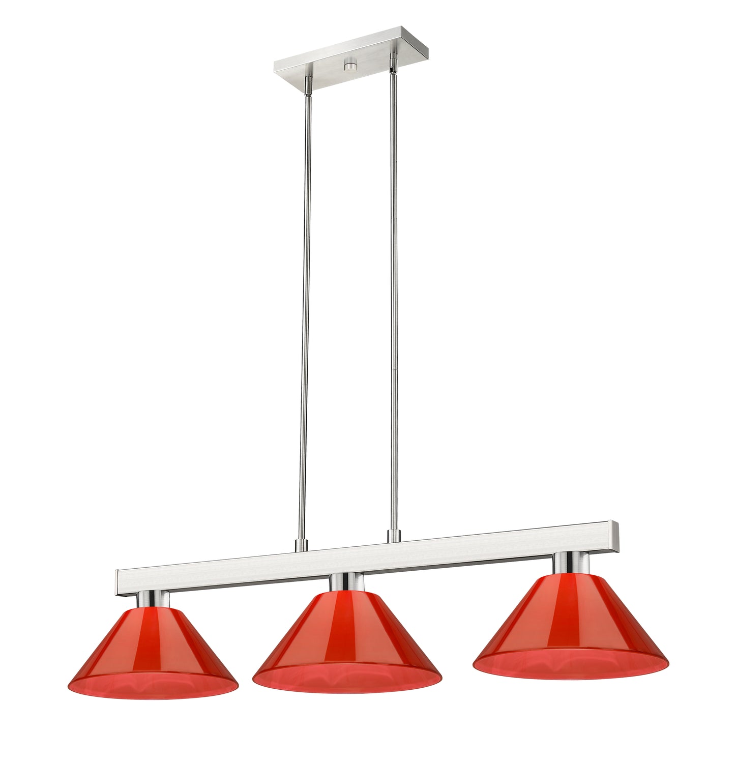 152BN-PRD - Cobalt 3 Light 46" Billiard - Brushed Nickel
