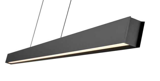 1016-72L-MB-LED - Hudson 1 Light Linear 72" Chandelier - Matte Black