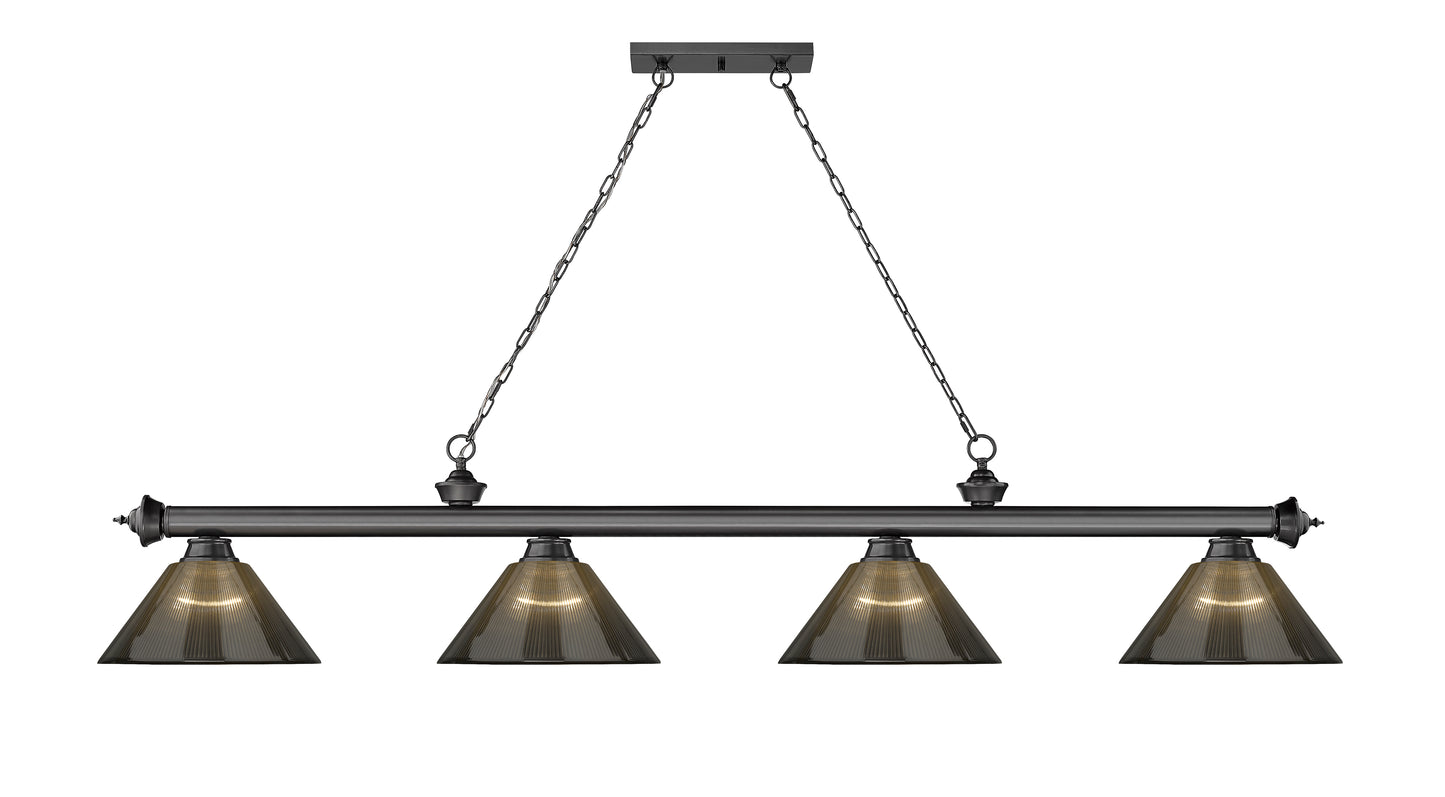 2306-4BP-ARS - Cordon 4 Light 81" Billiard - Bronze Plate