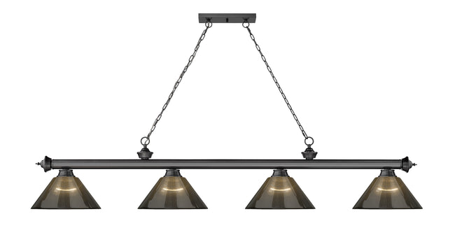 2306-4BP-ARS - Cordon 4 Light 81" Billiard - Bronze Plate