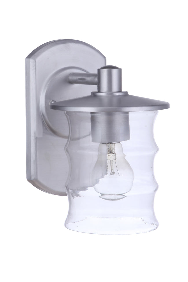 ZA3614-SA - Canon 1 Light 10" High Outdoor Wall Lantern - Satin Aluminum