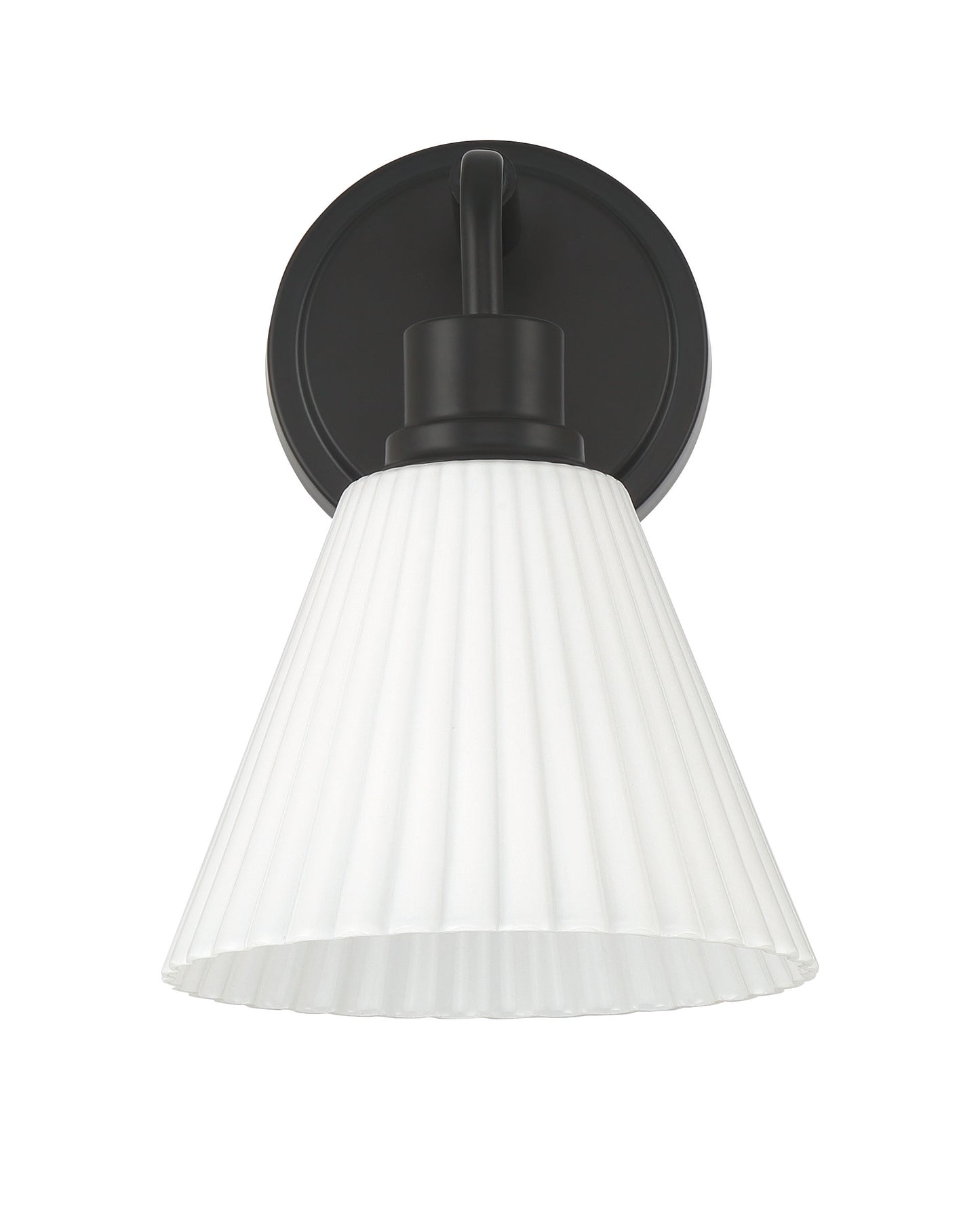 62301-FB - Pleated II 1 Light 10.38" High Wall Sconce - Flat Black
