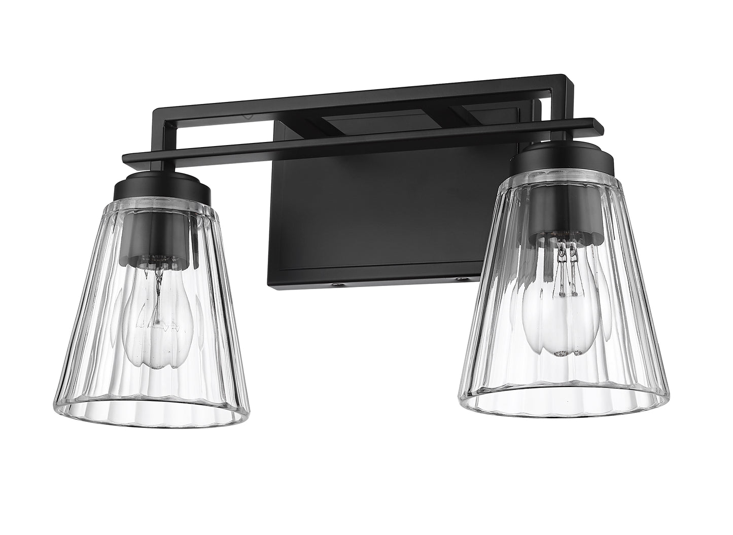 823-2V-MB - Lyna 2 Light 16" Vanity - Matte Black