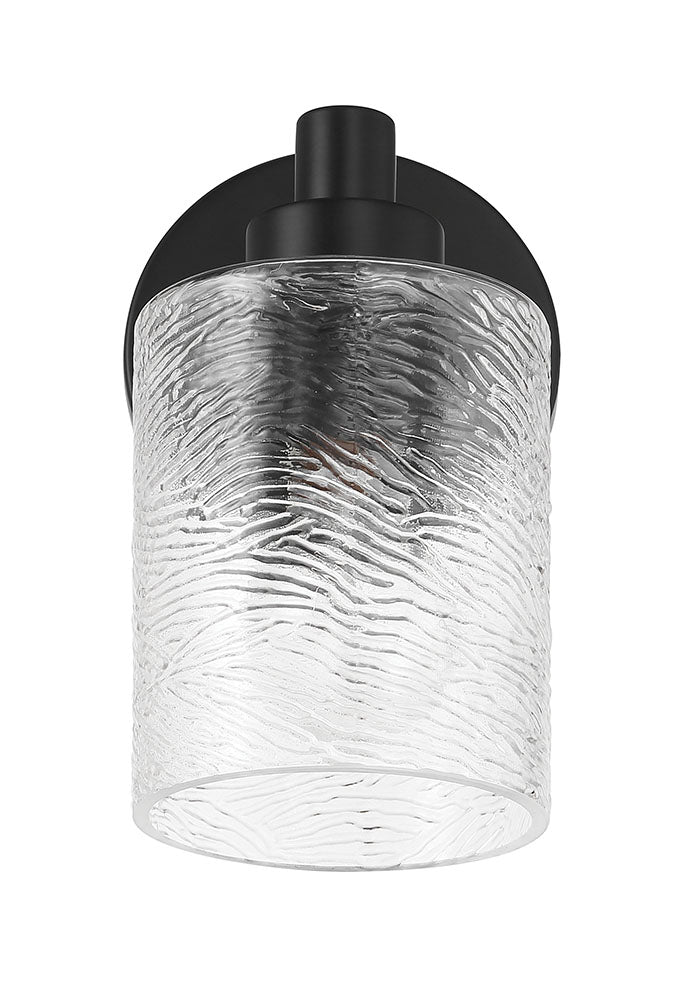 60201-FB - Lyndsey 1 Light 9" High Wall Sconce - Flat Black