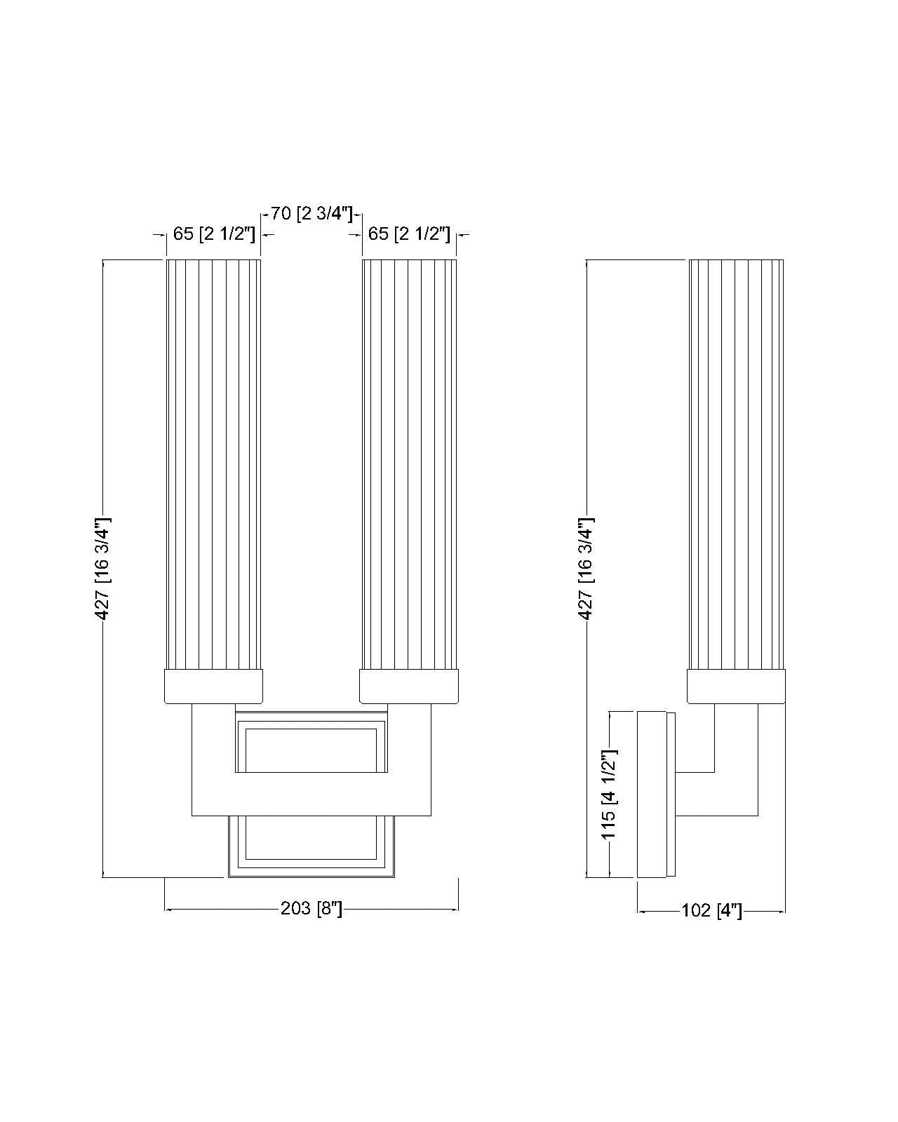 740-2S-BN - Beau 2 Light Wall 17" Sconce - Brushed Nickel
