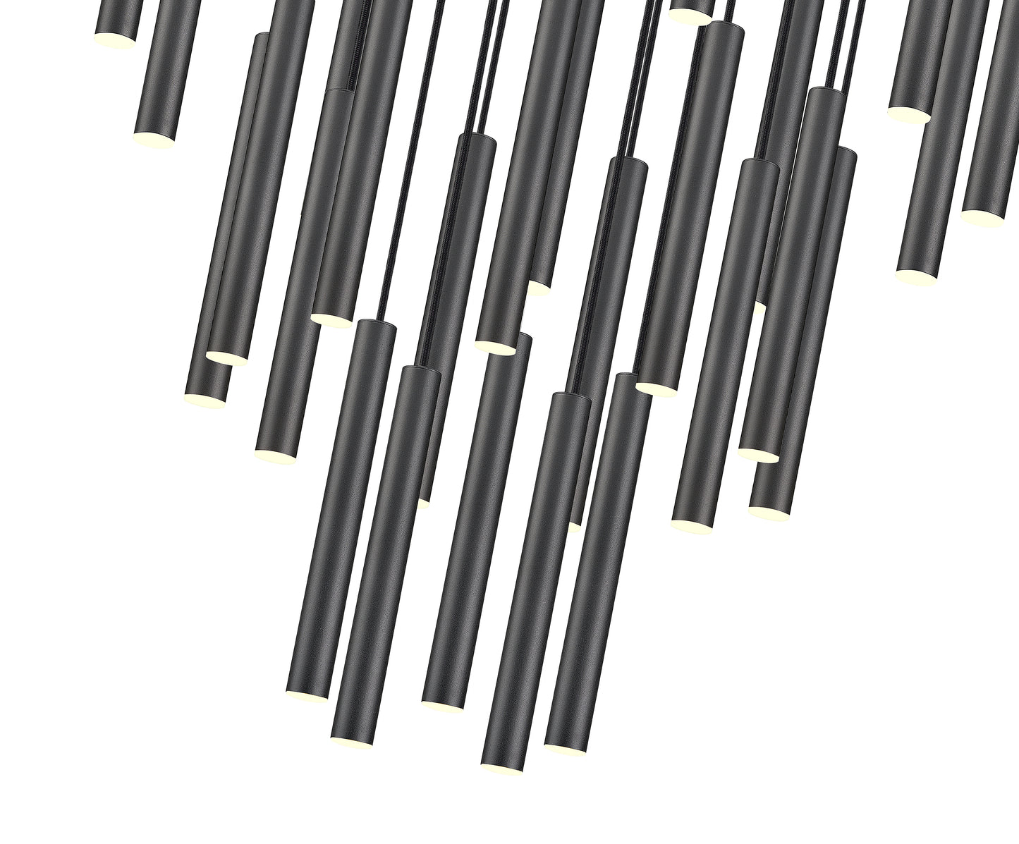 919MP12-27R-MB-LED - Forest 27 Light 36" Chandelier - Matte Black