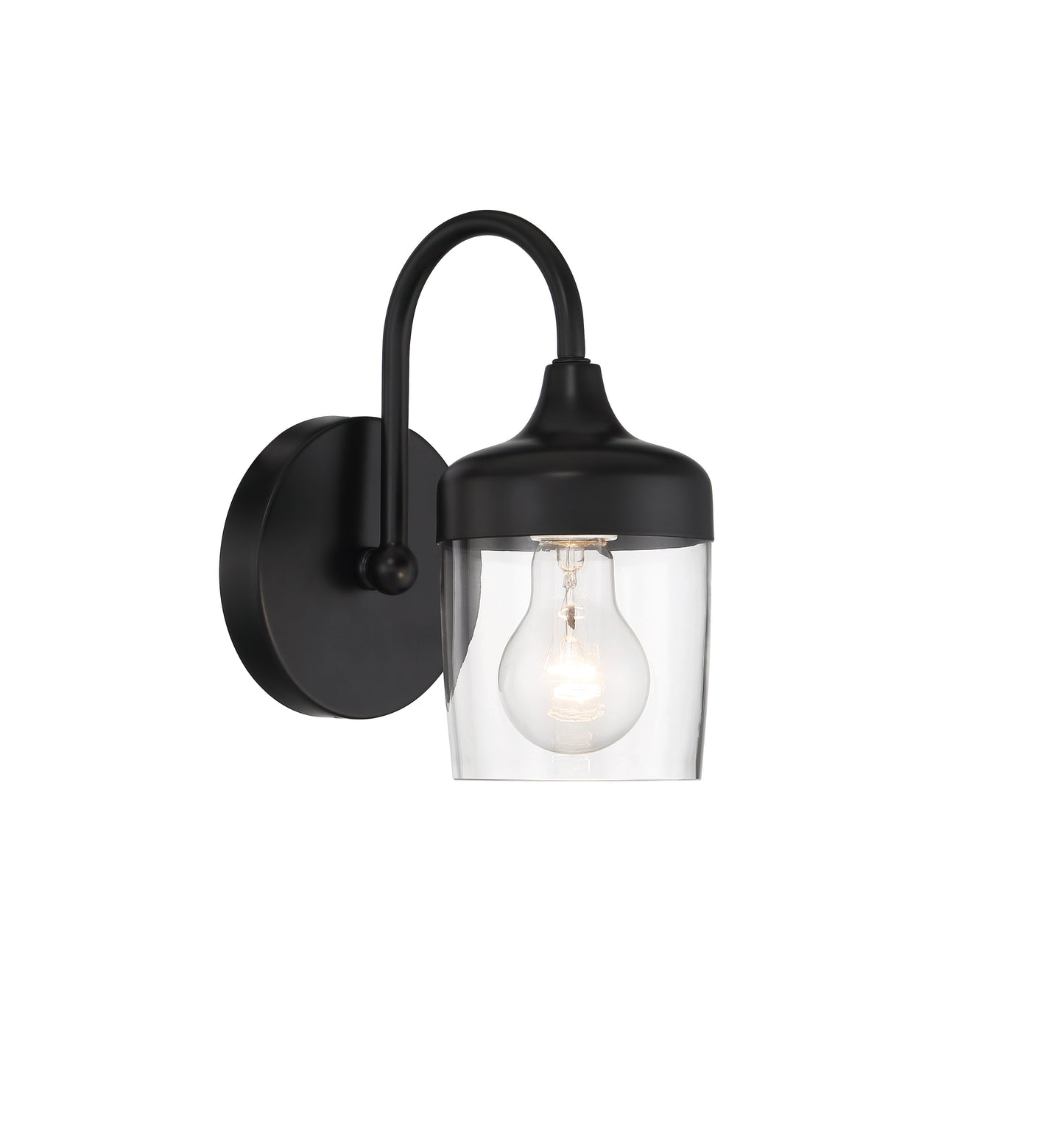 58101-FB - Wrenn 1 Light 9.13" High Wall Sconce - Flat Black