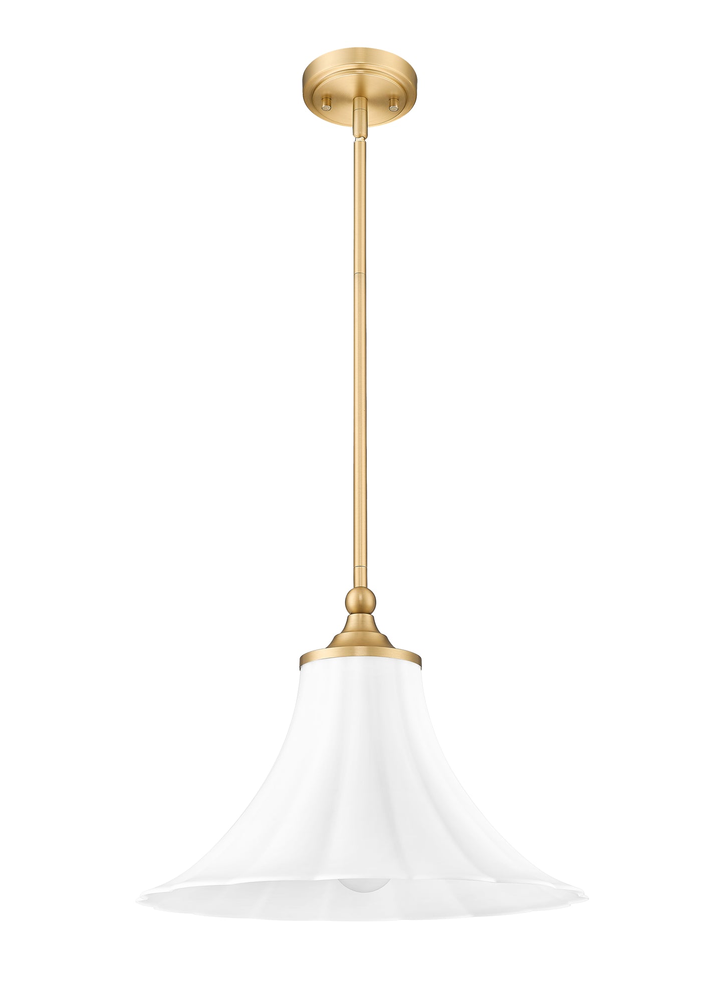 1958P16-MGLD - Fleur 1 Light 16" Pendant - Modern Gold