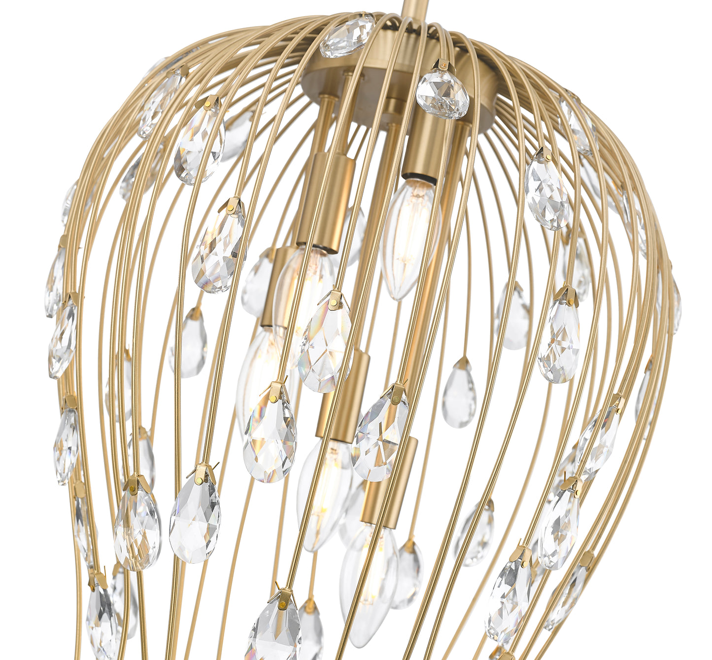1957P15-MGLD - Gabriella 5 Light 15" Pendant - Modern Gold
