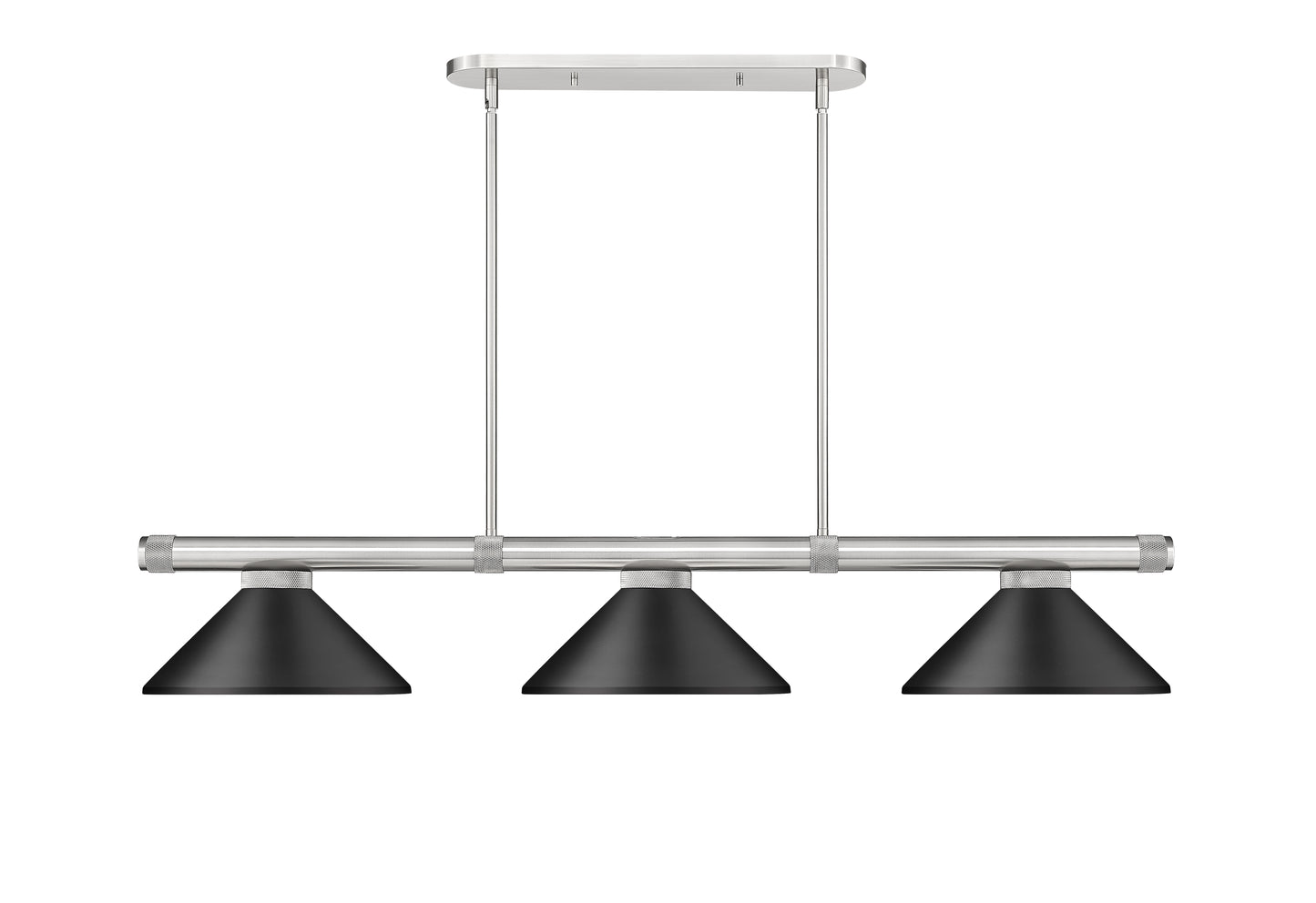 3050-3BN-MMB - Vanguard 3 Light 58" Billiard - Brushed Nickel
