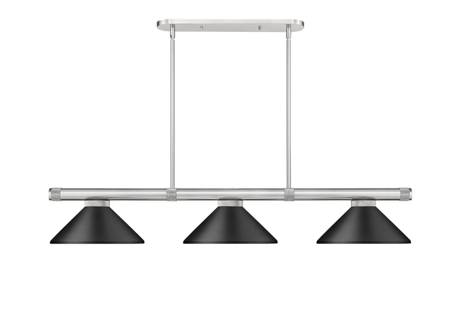 3050-3BN-MMB - Vanguard 3 Light 58" Billiard - Brushed Nickel
